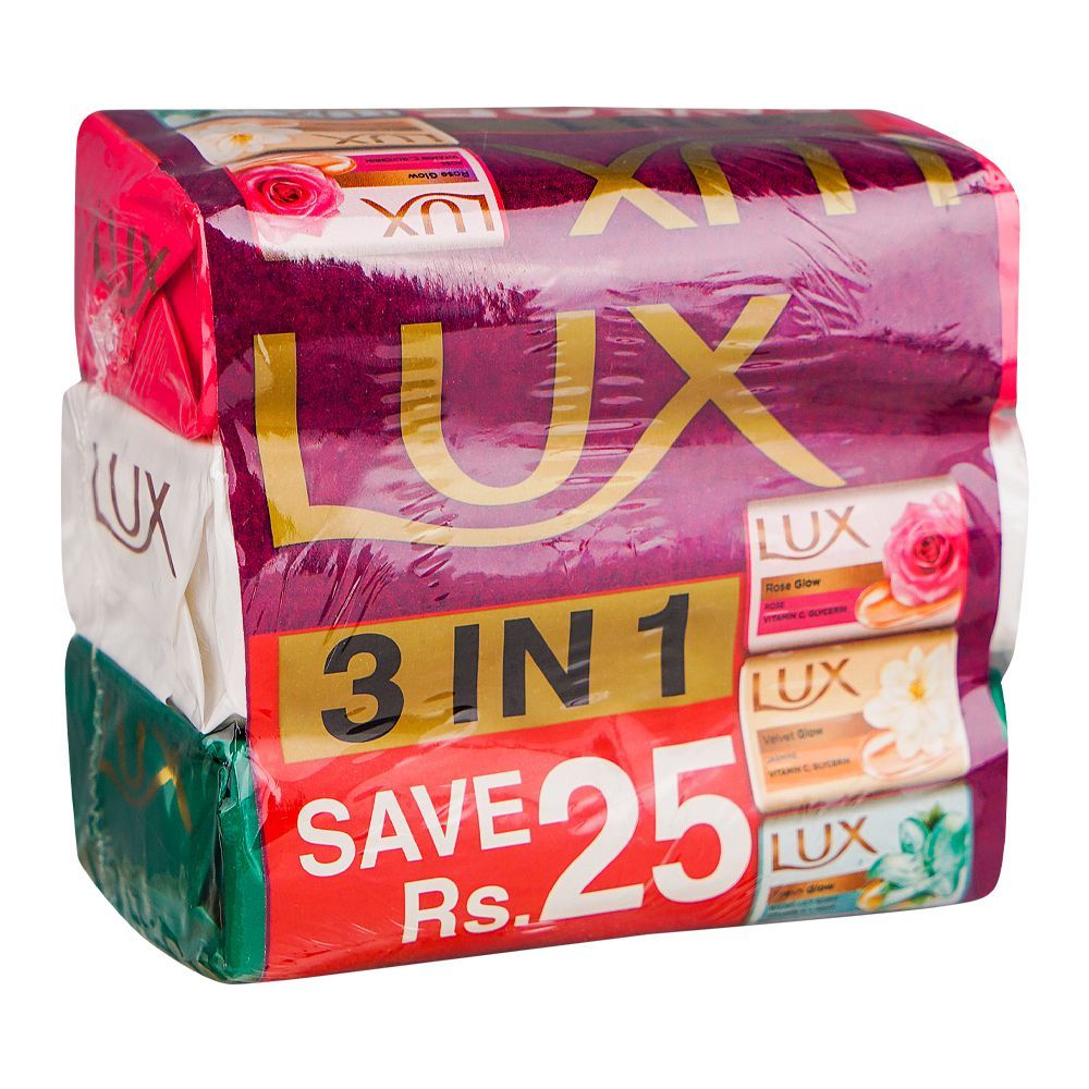 Lux 3 In 1 Multi Soap Trio Pack, 3x130g - Main Image