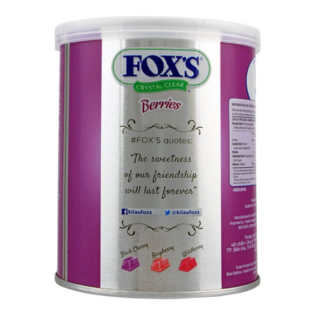Fox's Crystal Clear Berries Flavored Candy, Tin, 180g - Image 2