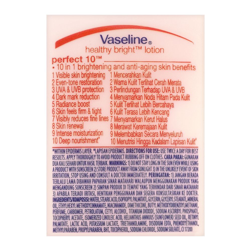 Vaseline Healthy Bright  Protect 10 Body Lotion, 200ml - Image 3