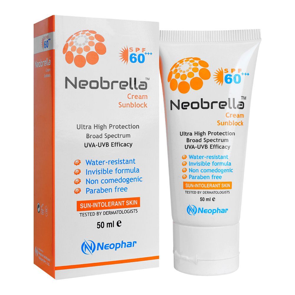 Neophar Skin Sciences Neobrella SPF60 Cream Sunblock PA+++, 50ml - Main Image