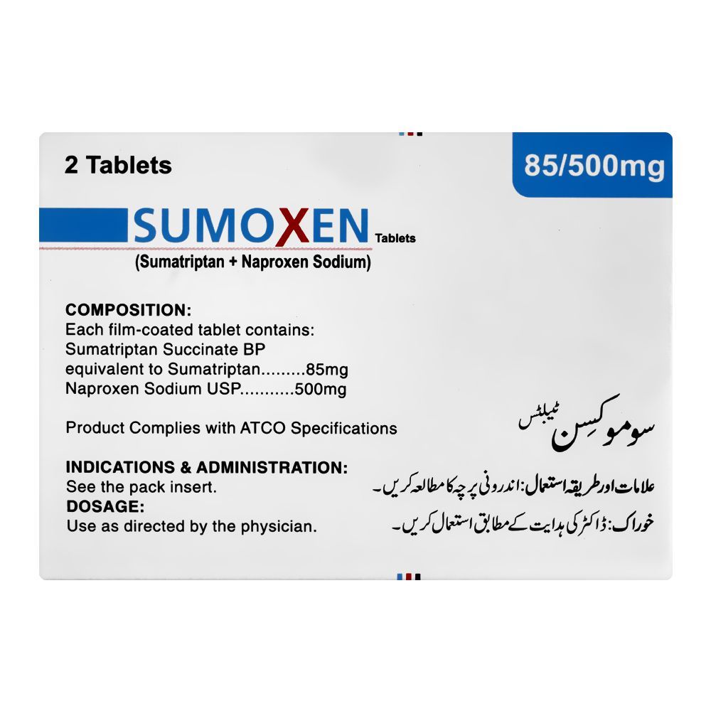 ATCO Laboratories Sumoxen Tablet, 85/500mg, 2-Pack - Image 2
