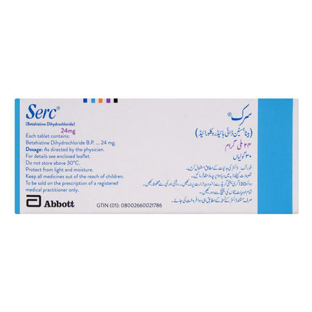 Abbott Serc Tablet, 24mg, 1-Strip - Image 5