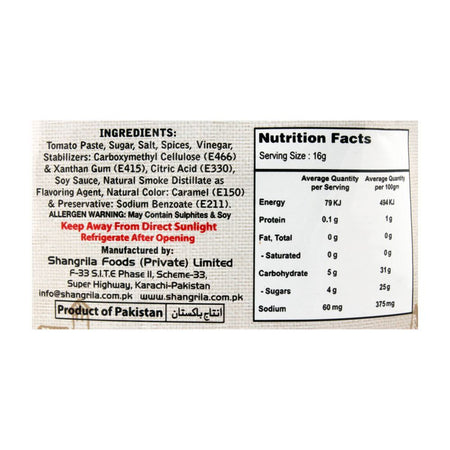 Shangrila BBQ Sauce Pouch, 400g - Image 3