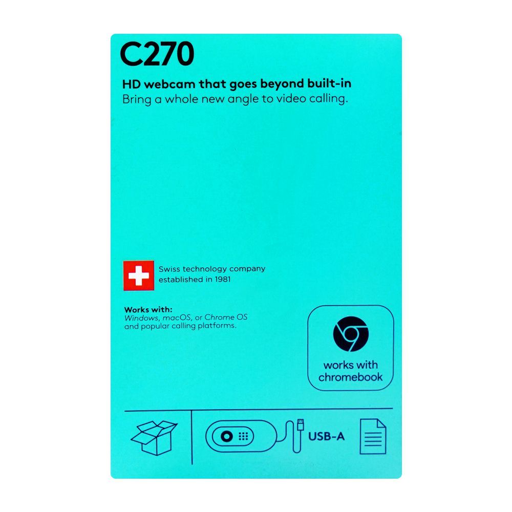 Logitech HD Video Call Webcam, C270 - Image 6