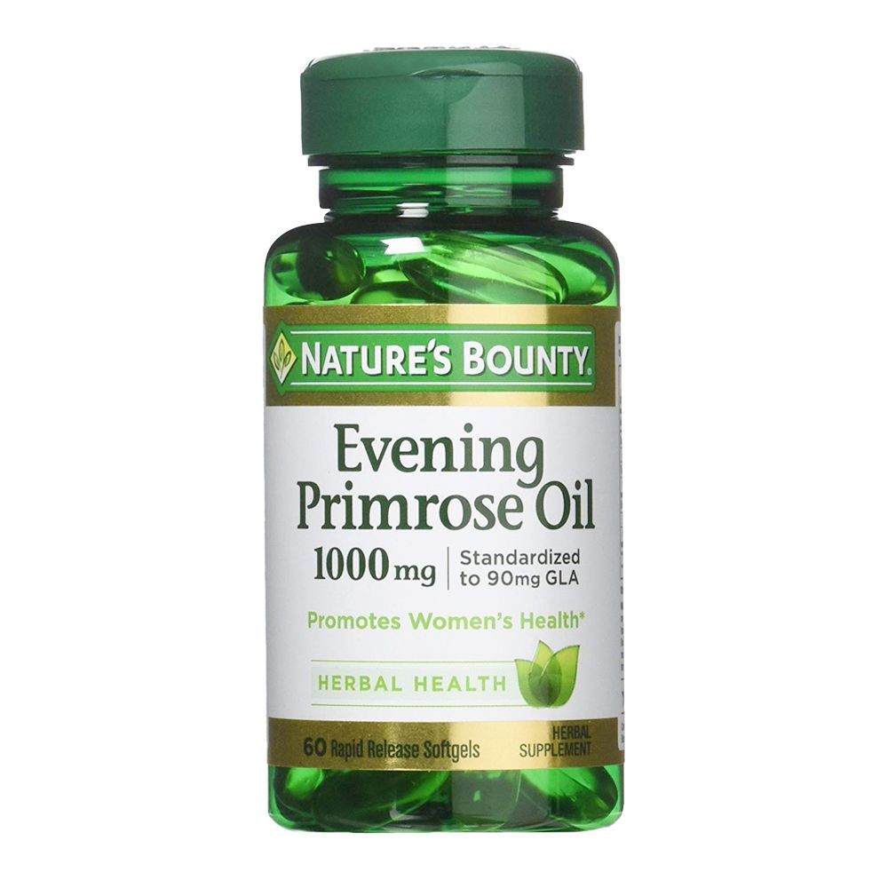 Nature's Bounty Evening Primrose Oil, 1000mg, 60 Softgels - Main Image