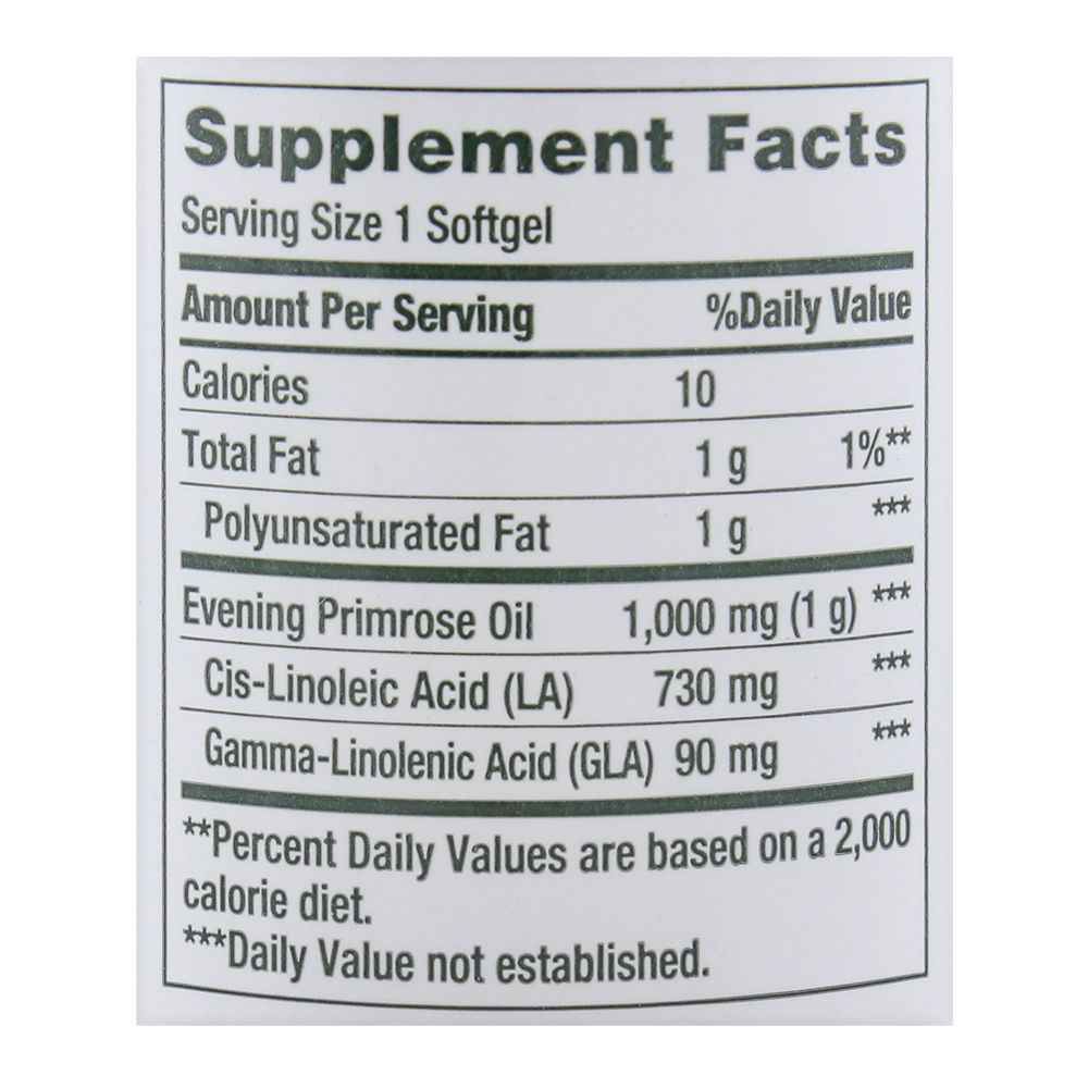 Nature's Bounty Evening Primrose Oil, 1000mg, 60 Softgels - Image 3