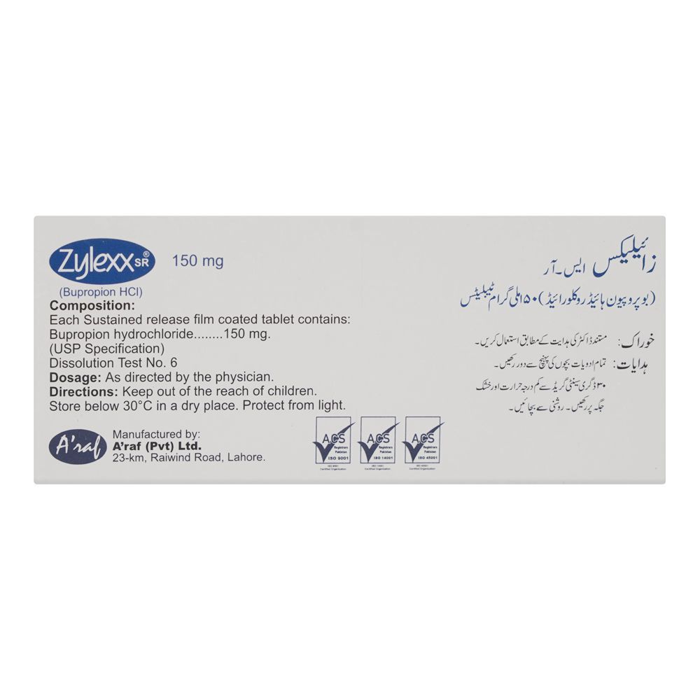 Araf Pharma Zylexx Sr Tablet, 150mg, 20-Pack - Image 2
