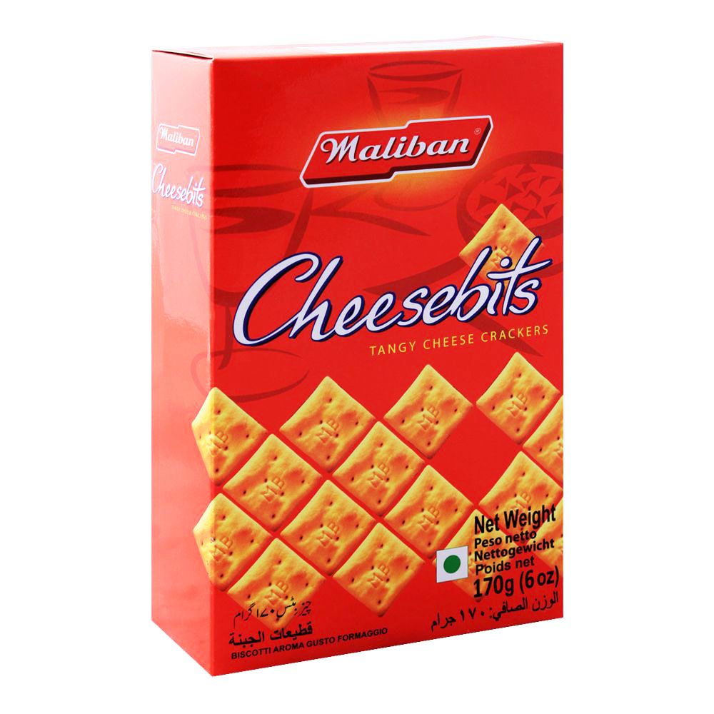 Maliban Cheesebits Tangy Cheese Crackers, 170g - Main Image