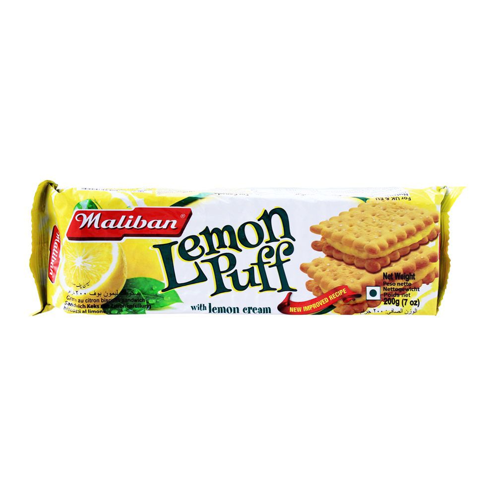 Maliban Lemon Puff Biscuit, With Lemon Cream, 200g - Main Image