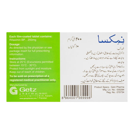 Getz Pharma Nimixa Tablet, 200mg, 10-Pack - Image 3