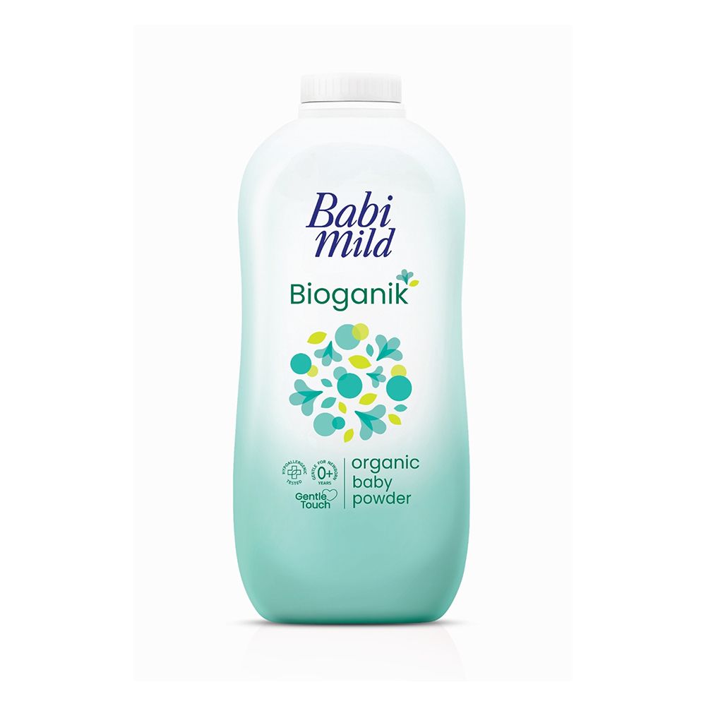 Babi Mild Bioganik Organic Baby Powder, Gentle For Newborn/0+ Years, Hypoallergenic Tested, 350g - Main Image