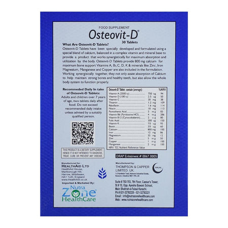 Nutra Zone Healthcare Osteovit-D Tablet - Image 2
