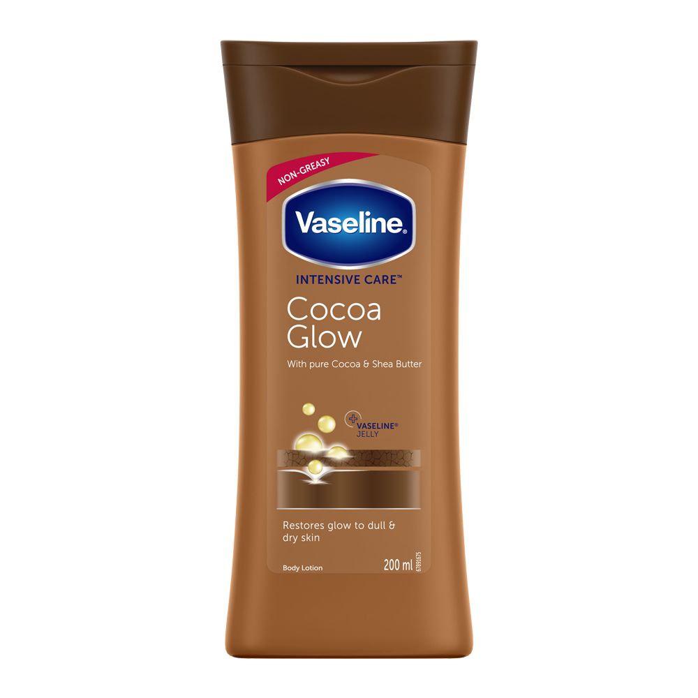 Vaseline Cocoa Glow Lotion, Pure Cocoa & Shea Butter, For Dull & Dry Skin, 200ml - Main Image