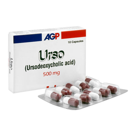 AGP Pharma Urso Capsules, 500mg, 10-Pack - Main Image