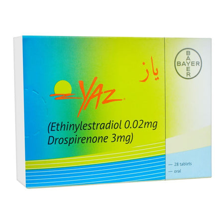 Bayer Pharmaceuticals Yaz Tablet, Oral, Ethinylestradiol 0.02mg And Drospirenone 3mg, 28 Tablets - Main Image