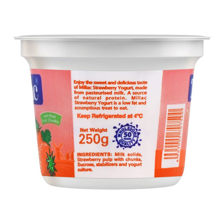 Millac Strawberry Fruit Yogurt, 250g - Image 2