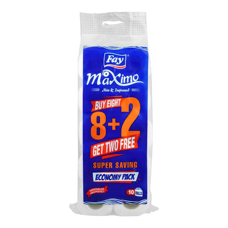 Fay Maximo Toilet Roll, 8+2 Economy Pack - Main Image