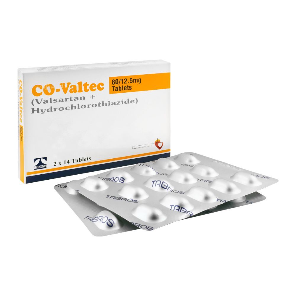 Tabros Pharma Co-Valtec Tablet, 80/12.5mg, 28-Pack - Main Image