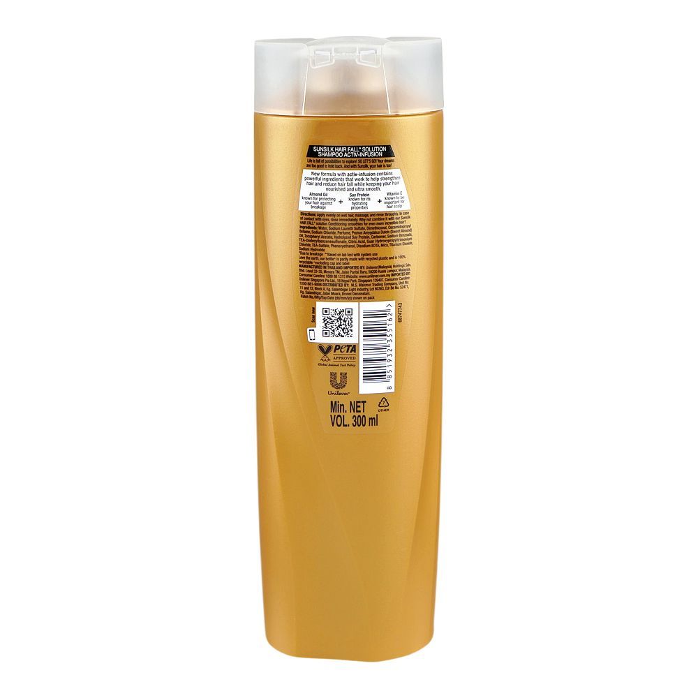 Sunsilk Anti Hair fall Golden Shampoo, For Thin Hair, 300ml - Image 2