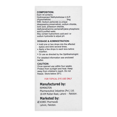 Kobec Pharma Tearkool Eye Drop, Artificial Tears, 10ml - Image 4