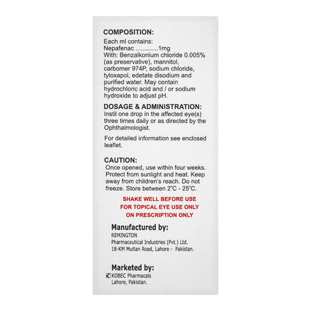 Kobec Pharma Nepanac Eye Drops, 5ml - Image 3