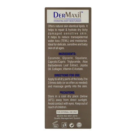 Safrin Skin Care Dermaxil Body Moisturiser, Hypoallergenic, For Sensitive & Dry Skin, 150ml - Image 3