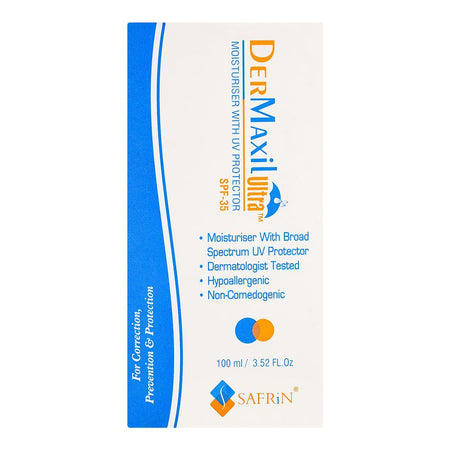 Safrin Skin Care Dermaxil Ultra Moisturiser With UV Protector, SPF-35, 100ml - Image 2