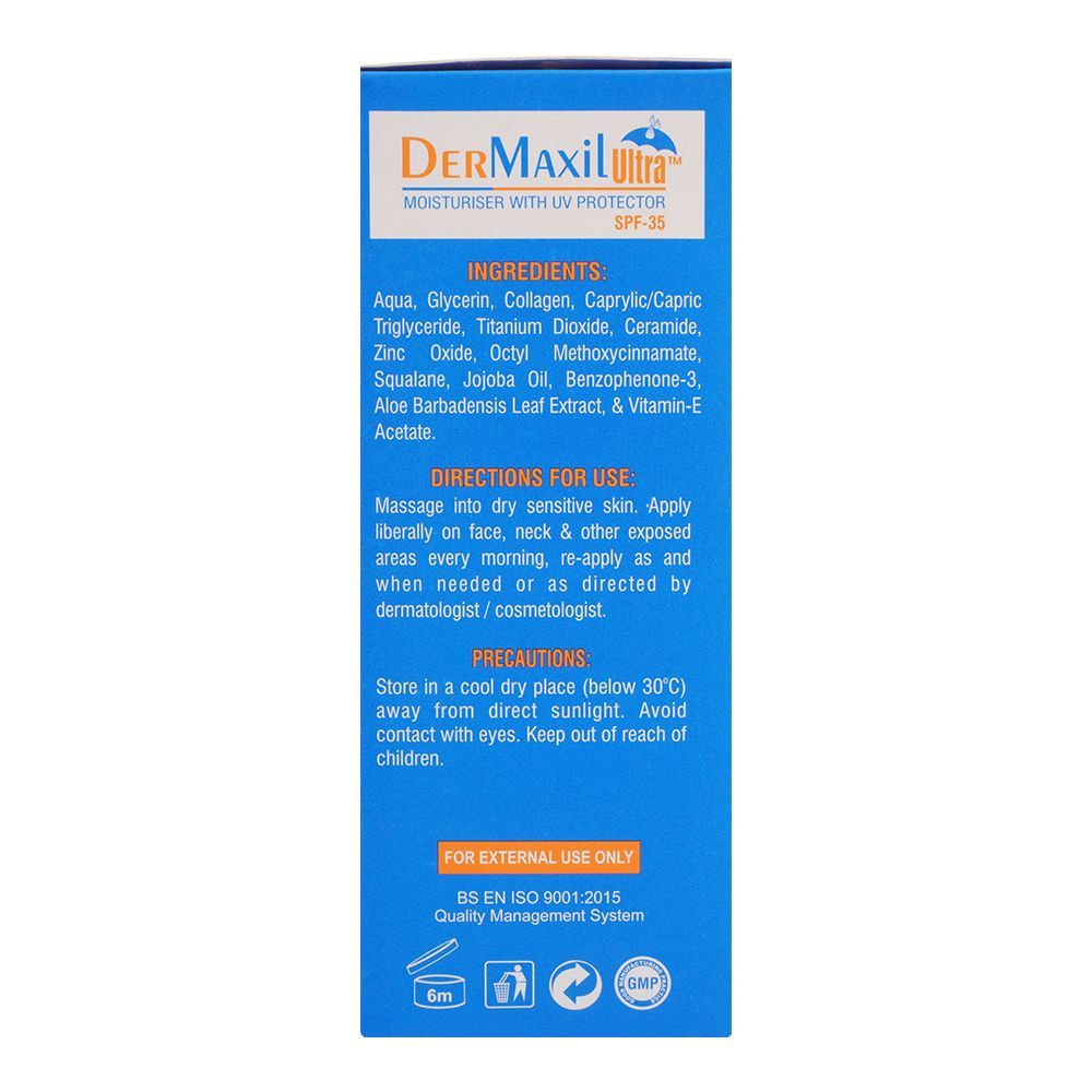Safrin Skin Care Dermaxil Ultra Moisturiser With UV Protector, SPF-35, 100ml - Image 4
