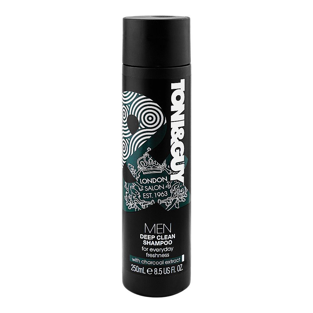 Toni & Guy Men Deep Clean Charcoal Extract Shampoo, 250ml - Main Image
