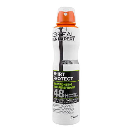 L'Oreal Paris Men Expert Shirt Protect Mark Frightening Anti-Perspirant Deodorant Spray, 250ml - Main Image
