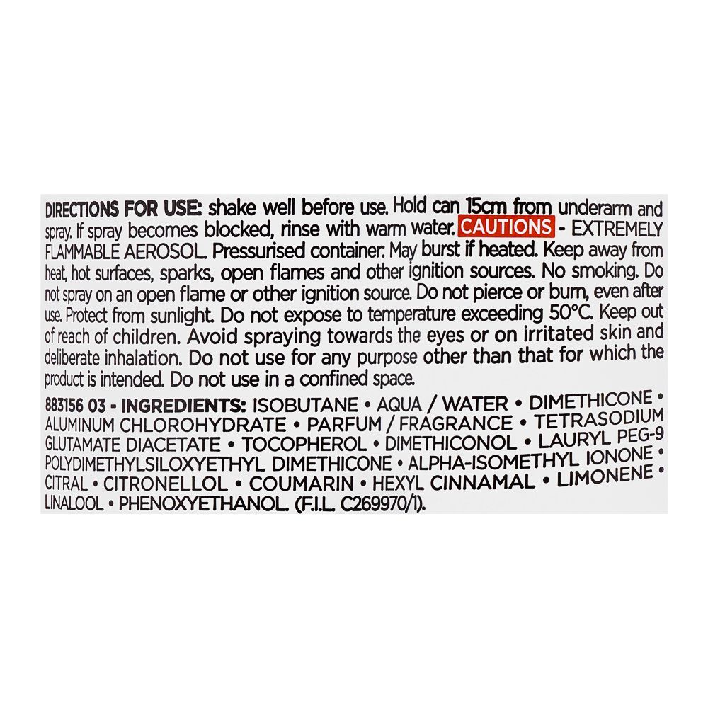 L'Oreal Paris Men Expert Shirt Protect Mark Frightening Anti-Perspirant Deodorant Spray, 250ml - Image 3