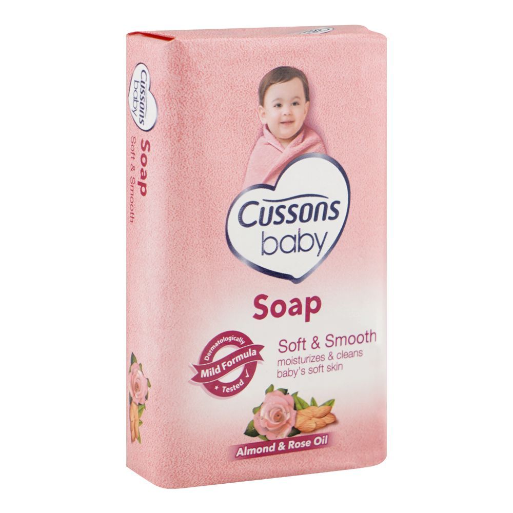 Cussons Baby Soft & Smooth Almond & Rose Oil Soap, 85g - Main Image