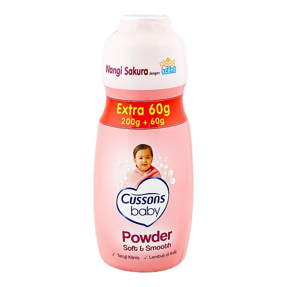 Cussons Soft & Smooth Baby Powder, 200g + 60g Extra - Main Image