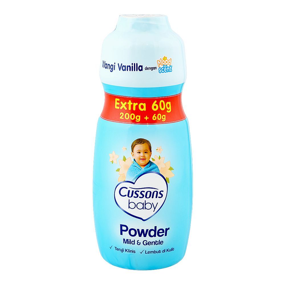 Cussons Mild & Gentle Baby Powder, 200g + 60g Extra - Main Image