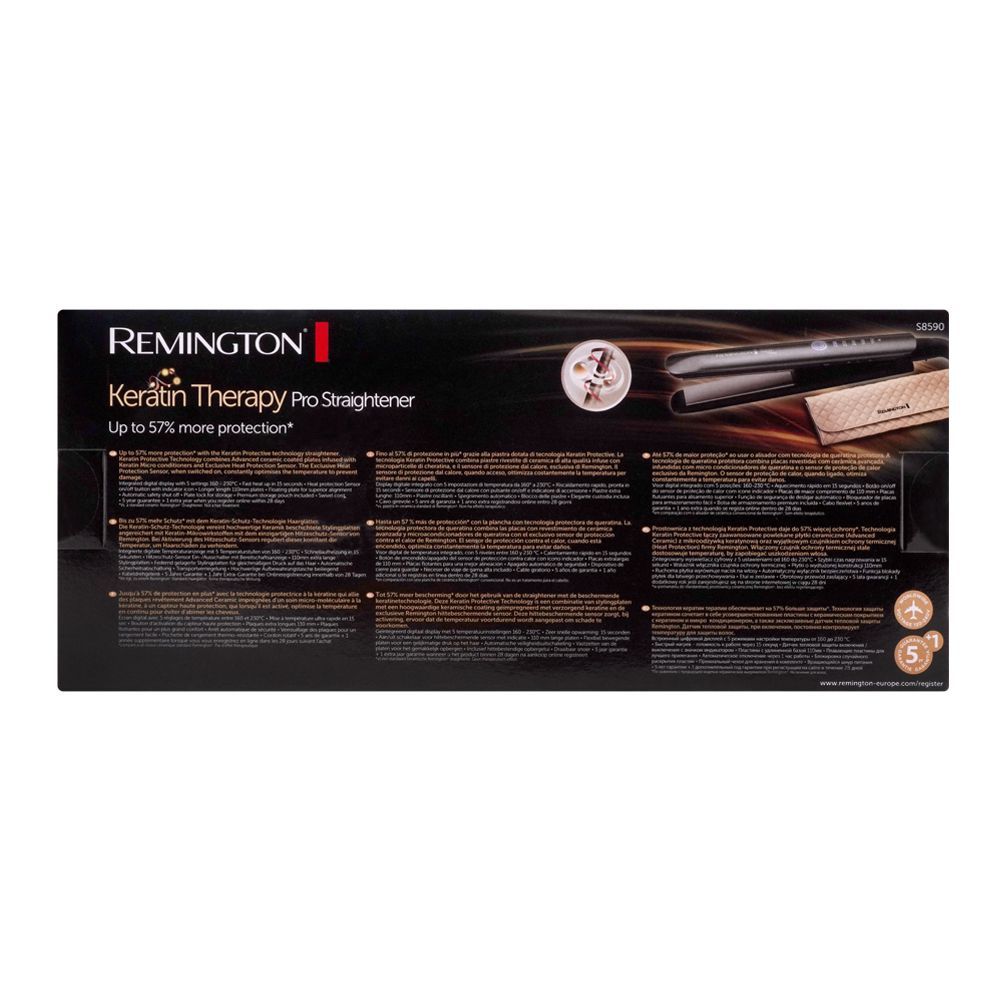 Remington Keratin Therapy Pro Hair Straightener, S8590 - Image 3