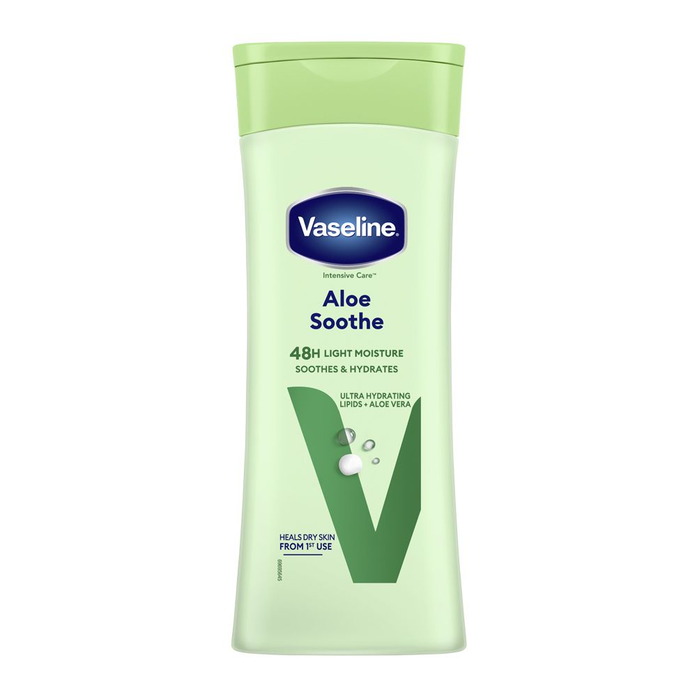 Vaseline Aloe Fresh Lotion, Lipids + Aloe Vera, For Dry Skin, 200ml - Image 2