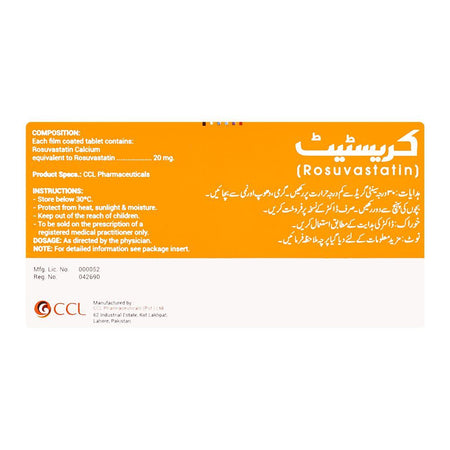 CCL Pharmaceuticals Crestat Tablet, 20mg, 10-Pack - Image 2