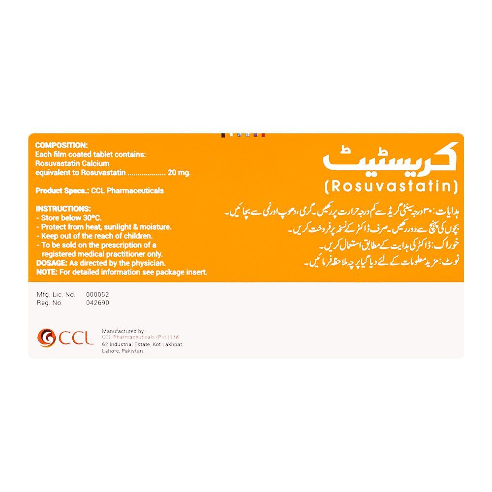 CCL Pharmaceuticals Crestat Tablet, 20mg, 10-Pack - Image 2