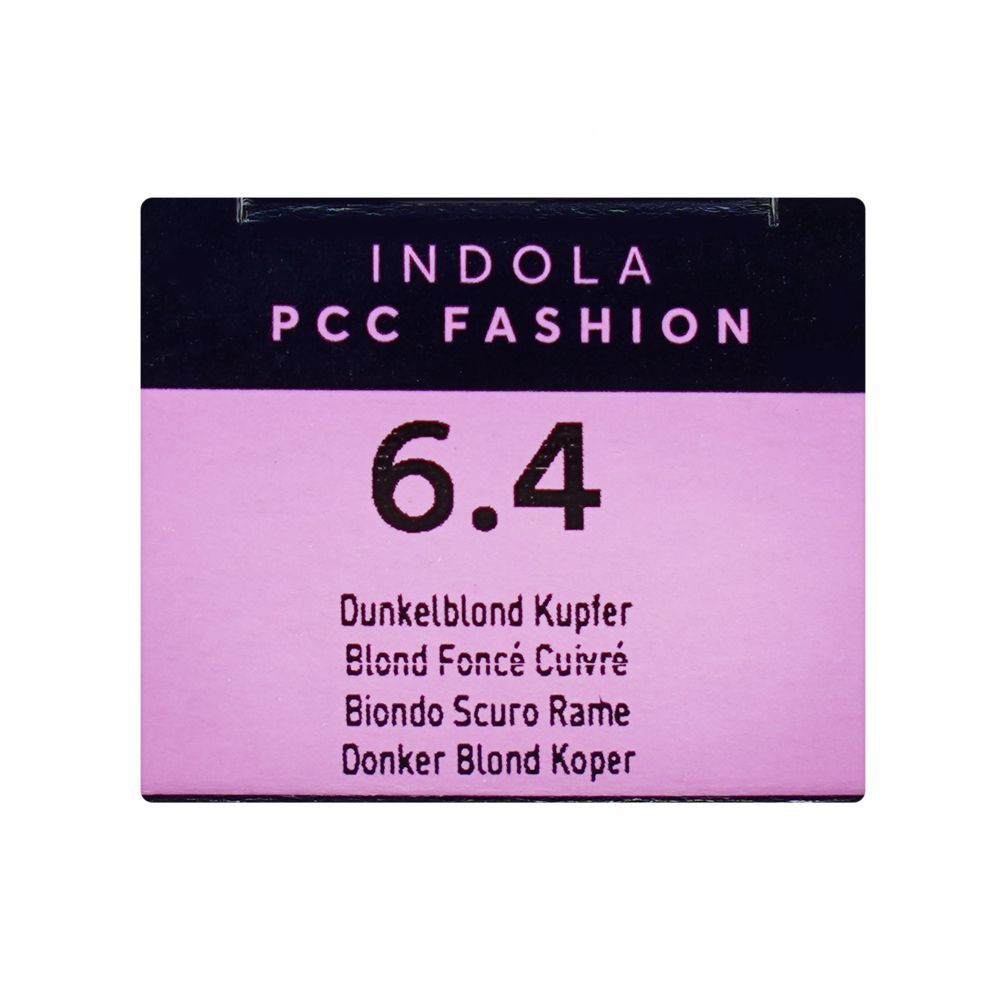 Indola PCC Fashion Permanent Hair Color Cream, 60ml, 6.4 Dark Blonde Copper - Image 6