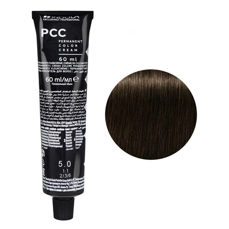 Indola PCC Natural Permanent Hair Color Cream, 60ml, 5.0 Light Brown - Main Image