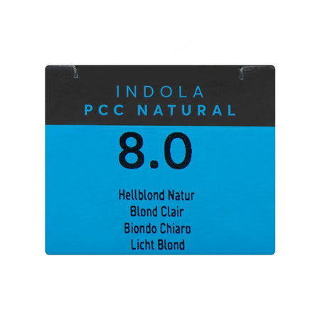 Indola PCC Natural Permanent Hair Color Cream, 60ml, 8.0 Light Blonde - Image 6