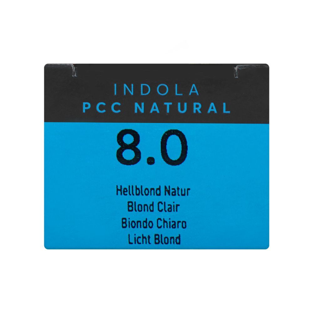 Indola PCC Natural Permanent Hair Color Cream, 60ml, 8.0 Light Blonde - Image 6