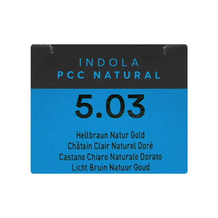 Indola PCC Natural Permanent Hair Color Cream, 60ml, 5.03 Light Brown Natural Gold - Image 6
