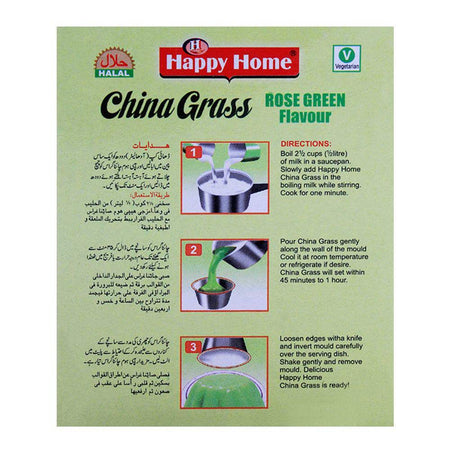 Happy Home China Grass Dessert Mix, Green Rose, 80g - Image 2