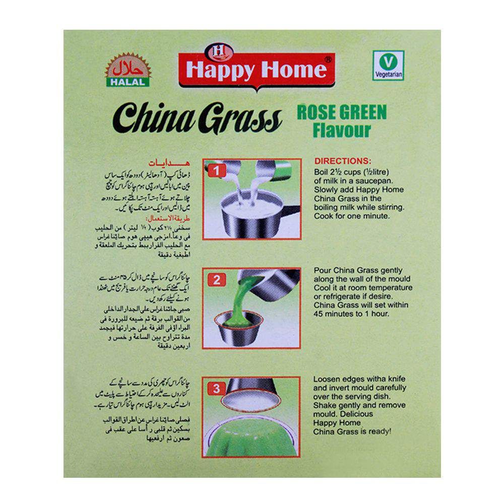 Happy Home China Grass Dessert Mix, Green Rose, 80g - Image 2
