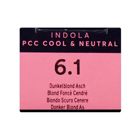 Indola PCC Cool & Neutral Permanent Hair Color Cream, 60ml, 6.1 Dark Blonde Ash - Image 6