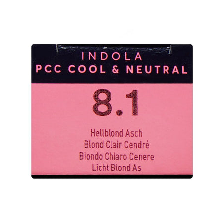 Indola PCC Cool & Neutral Permanent Hair Color Cream, 60ml, 8.1 Light Blonde Ash - Image 6