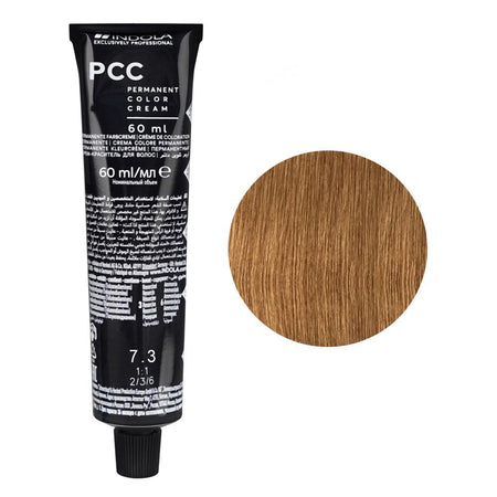 Indola PCC Fashion Permanent Hair Color Cream, 60ml, 7.3 Medium Blonde Gold - Main Image