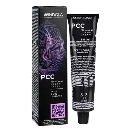 Indola PCC Fashion Permanent Hair Color Cream, 60ml, 8.3 Light Blonde Gold - Image 2