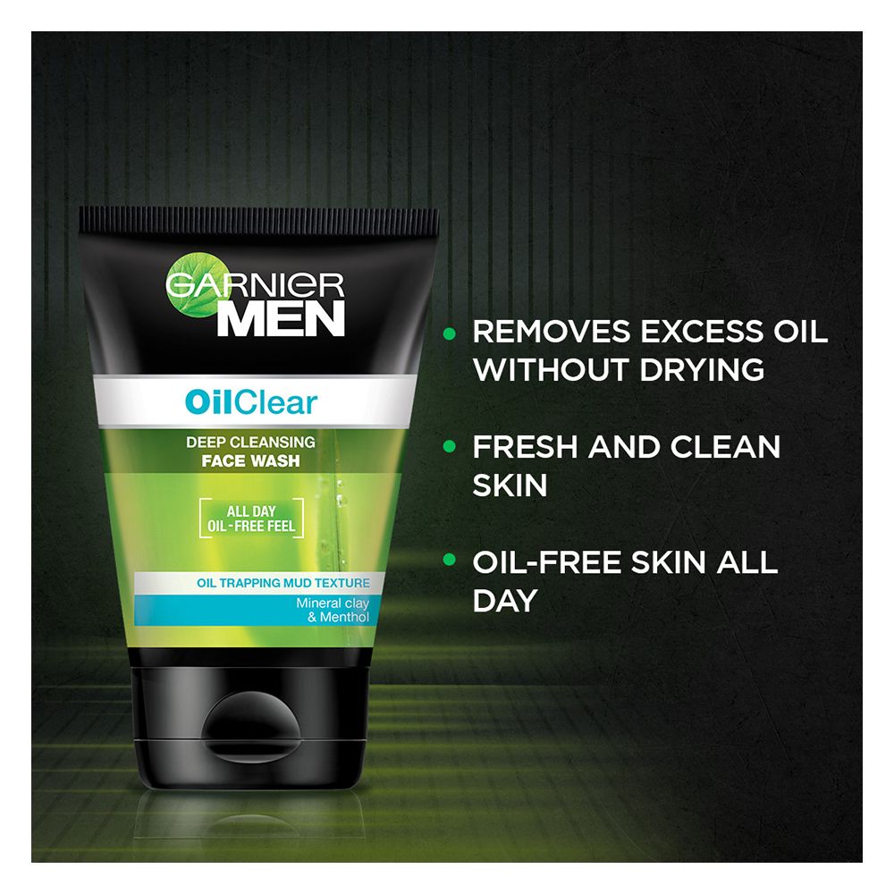 Garnier Men Oil Clear Face Wash 50ml - Removes Impurities, Keeps Skin Fresh & Radiant All Day - Image 5